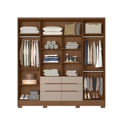 Guarda Roupa Casal San Francisco 6 Portas Carvalho Fendi com Espelho Cod 683.012 Guarda Roupa Casal San Francisco 6 Portas Carvalho Fendi com Espelho Cod 683.012